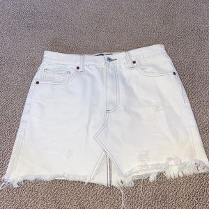 Lucky brand white jean skirt